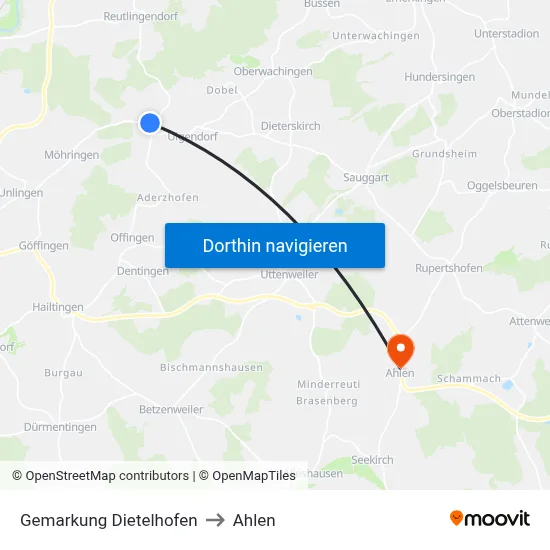 Gemarkung Dietelhofen to Ahlen map