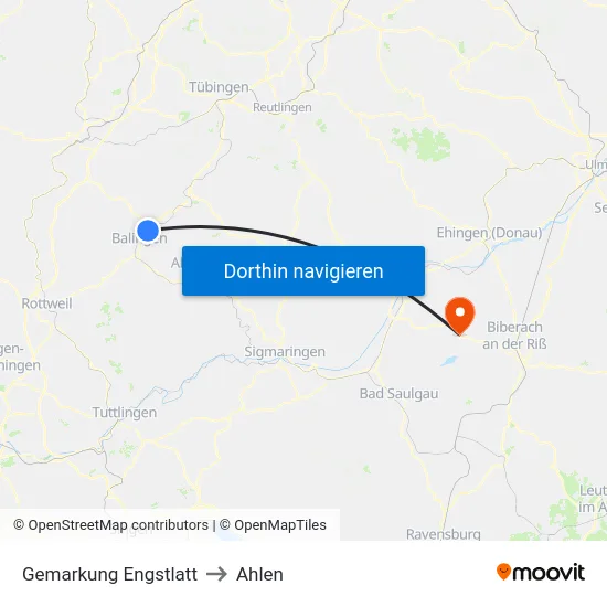 Gemarkung Engstlatt to Ahlen map