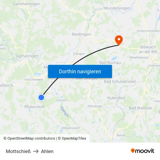 Mottschieß to Ahlen map