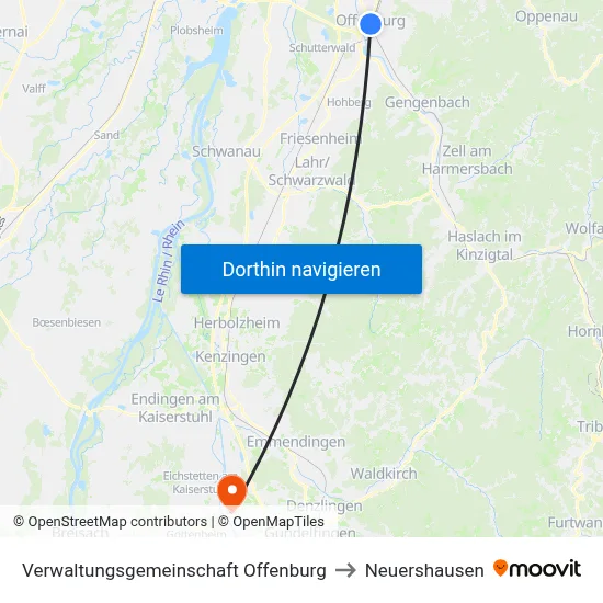 Verwaltungsgemeinschaft Offenburg to Neuershausen map