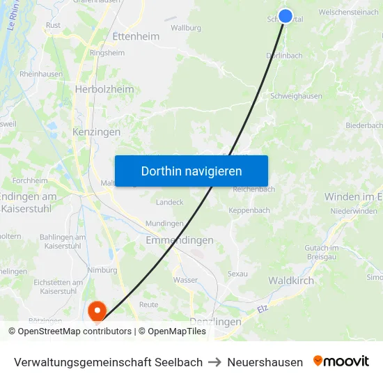 Verwaltungsgemeinschaft Seelbach to Neuershausen map