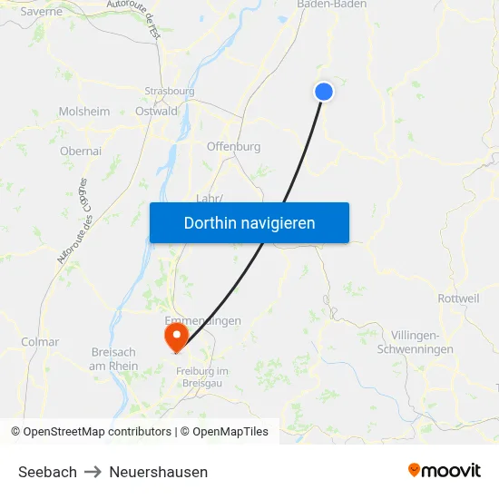 Seebach to Neuershausen map