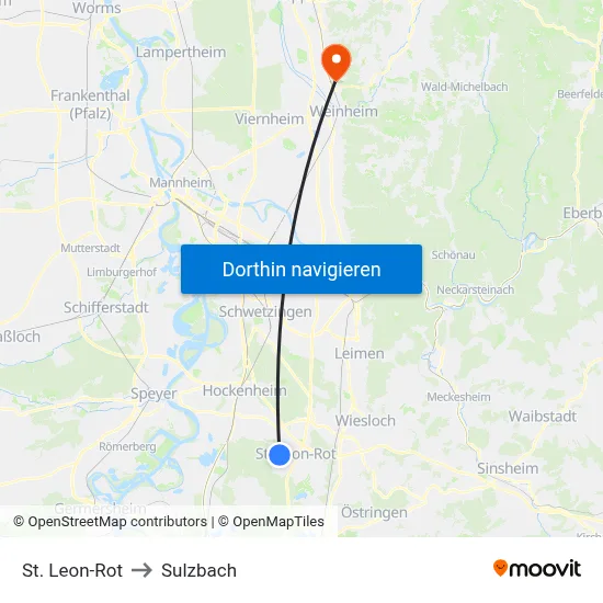 St. Leon-Rot to Sulzbach map