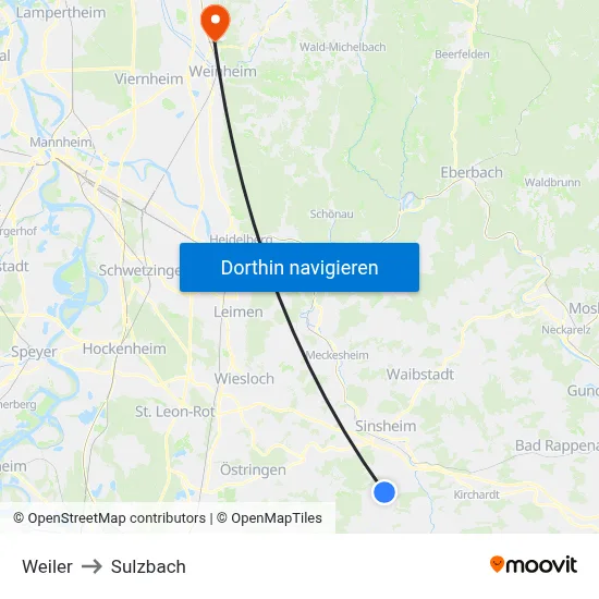 Weiler to Sulzbach map
