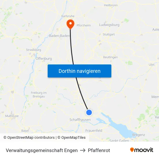 Verwaltungsgemeinschaft Engen to Pfaffenrot map