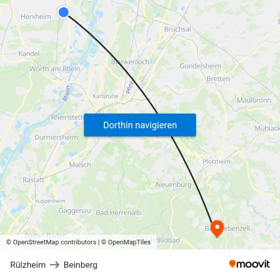 Rülzheim to Beinberg map