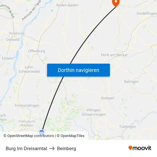 Burg Im Dreisamtal to Beinberg map