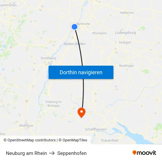 Neuburg am Rhein to Seppenhofen map