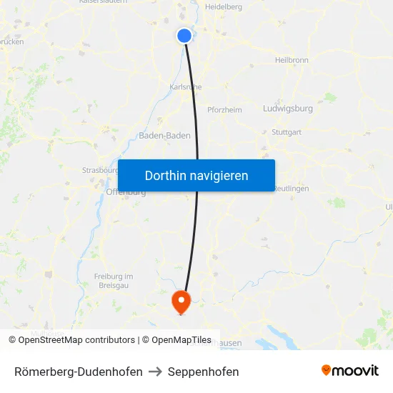 Römerberg-Dudenhofen to Seppenhofen map