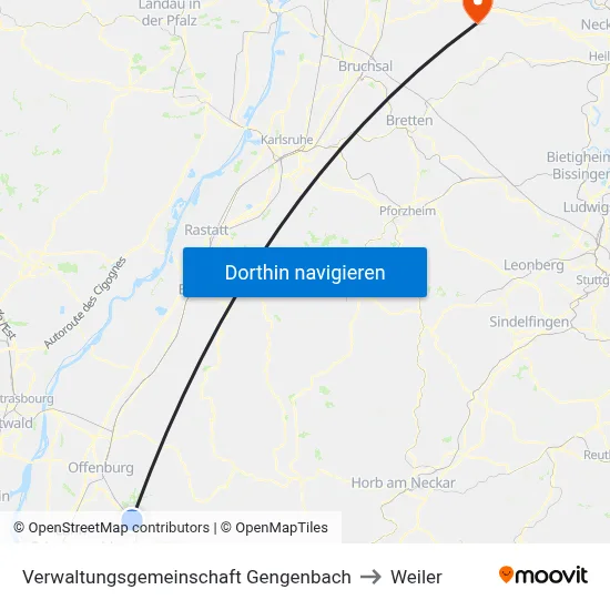 Verwaltungsgemeinschaft Gengenbach to Weiler map