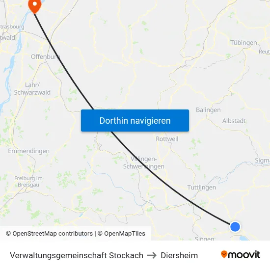 Verwaltungsgemeinschaft Stockach to Diersheim map