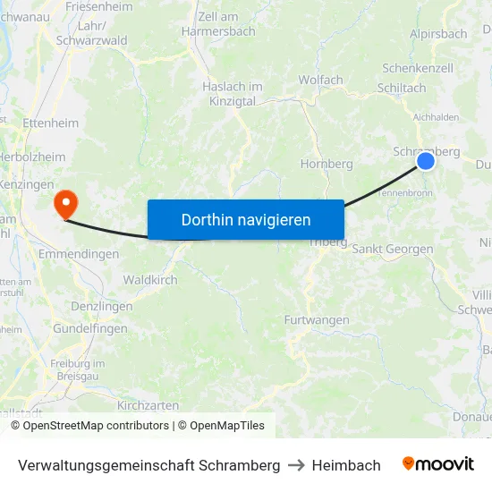 Verwaltungsgemeinschaft Schramberg to Heimbach map