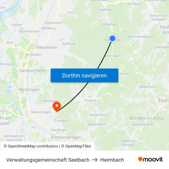 Verwaltungsgemeinschaft Seelbach to Heimbach map