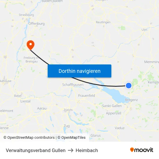 Verwaltungsverband Gullen to Heimbach map