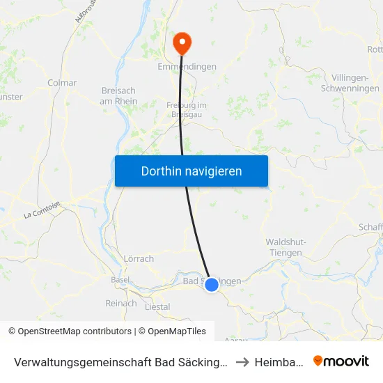 Verwaltungsgemeinschaft Bad Säckingen to Heimbach map