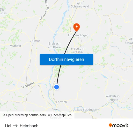 Liel to Heimbach map