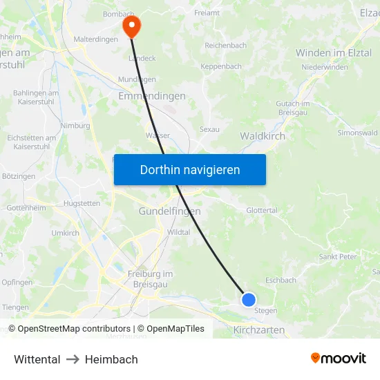 Wittental to Heimbach map