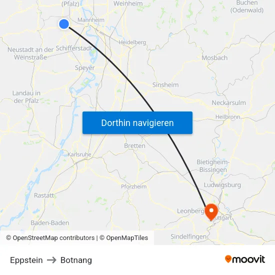 Eppstein to Botnang map