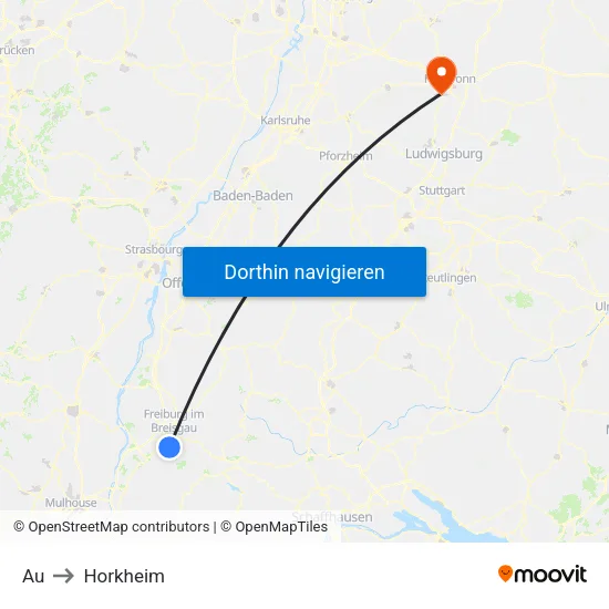 Au to Horkheim map