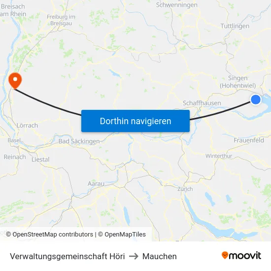 Verwaltungsgemeinschaft Höri to Mauchen map
