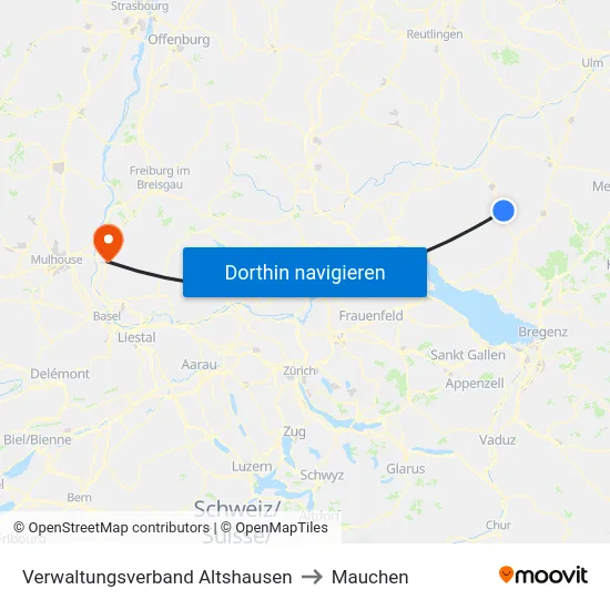 Verwaltungsverband Altshausen to Mauchen map
