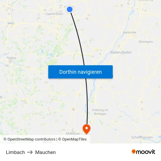 Limbach to Mauchen map