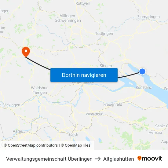 Verwaltungsgemeinschaft Überlingen to Altglashütten map