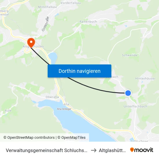 Verwaltungsgemeinschaft Schluchsee to Altglashütten map