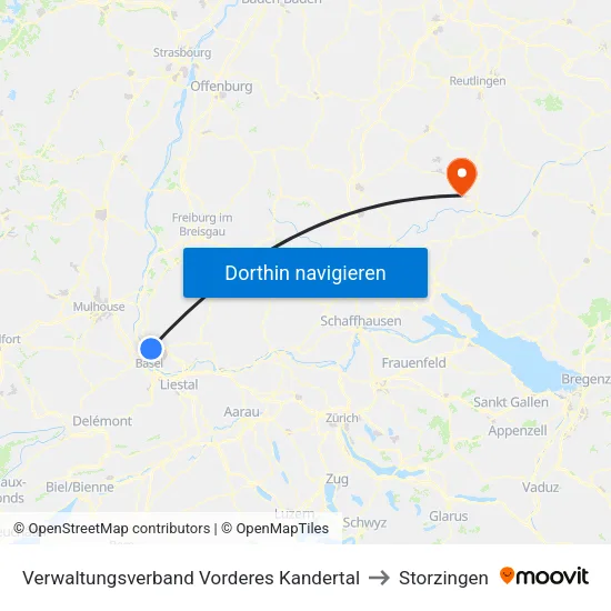 Verwaltungsverband Vorderes Kandertal to Storzingen map