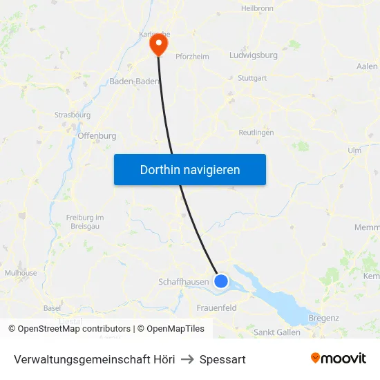 Verwaltungsgemeinschaft Höri to Spessart map