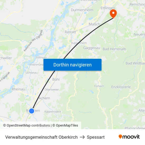 Verwaltungsgemeinschaft Oberkirch to Spessart map