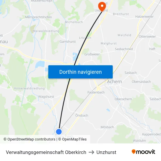 Verwaltungsgemeinschaft Oberkirch to Unzhurst map