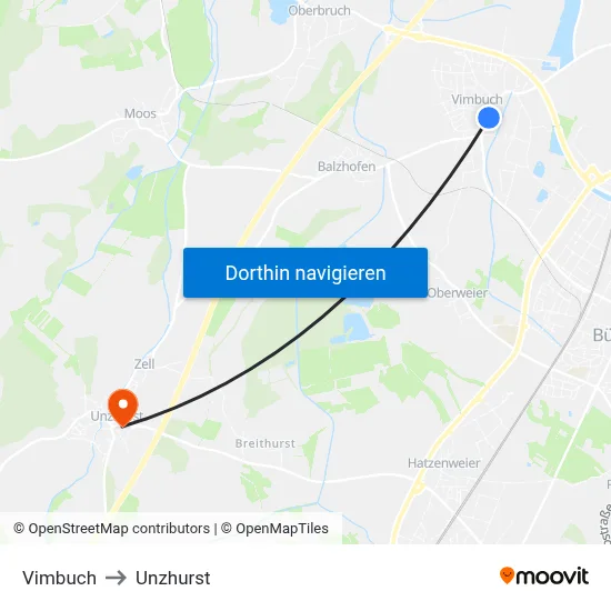 Vimbuch to Unzhurst map