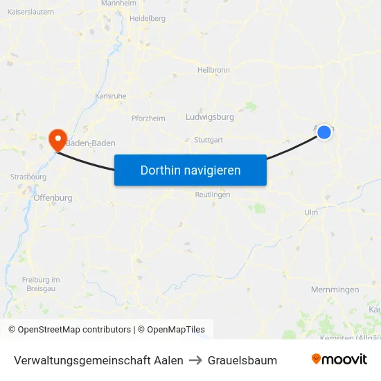 Verwaltungsgemeinschaft Aalen to Grauelsbaum map