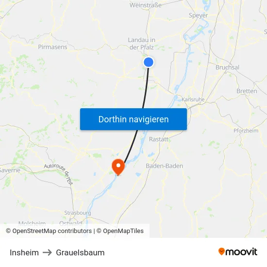 Insheim to Grauelsbaum map