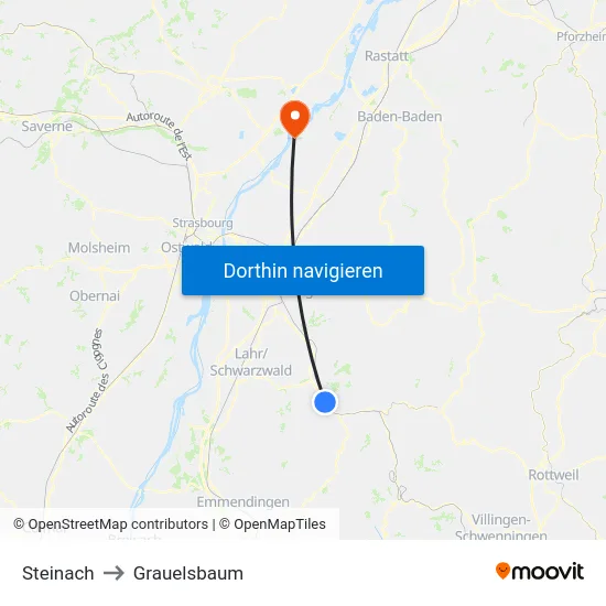 Steinach to Grauelsbaum map