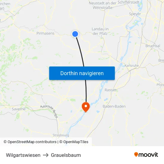Wilgartswiesen to Grauelsbaum map