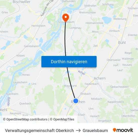 Verwaltungsgemeinschaft Oberkirch to Grauelsbaum map