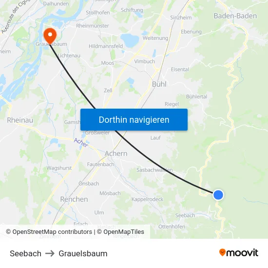 Seebach to Grauelsbaum map