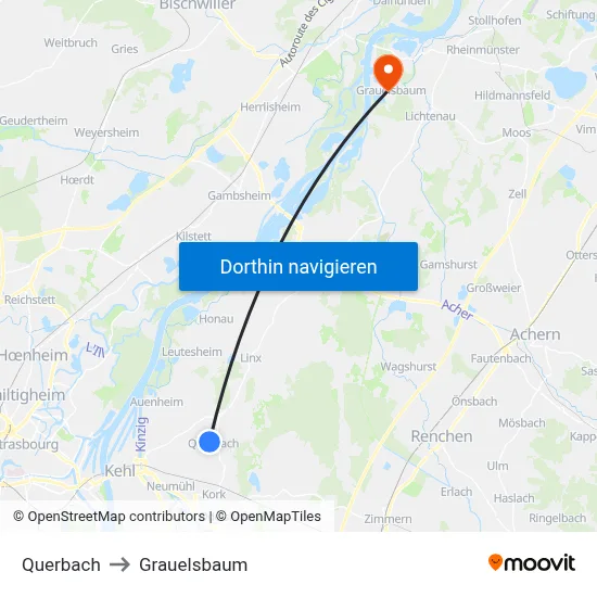 Querbach to Grauelsbaum map