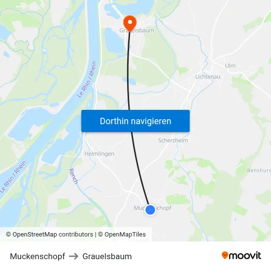 Muckenschopf to Grauelsbaum map