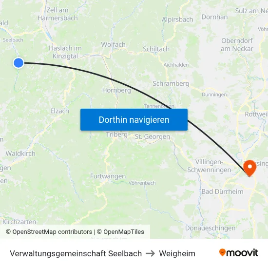 Verwaltungsgemeinschaft Seelbach to Weigheim map