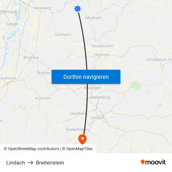 Lindach to Breitenstein map