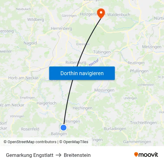 Gemarkung Engstlatt to Breitenstein map