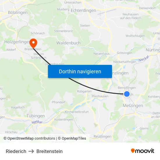 Riederich to Breitenstein map