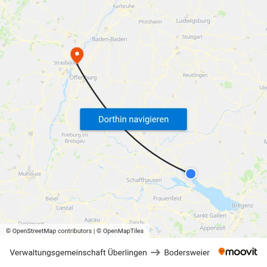 Verwaltungsgemeinschaft Überlingen to Bodersweier map