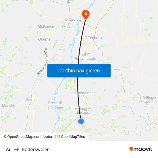Au to Bodersweier map