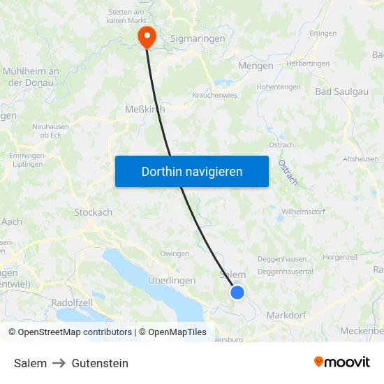 Salem to Gutenstein map