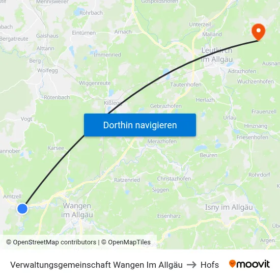Verwaltungsgemeinschaft Wangen Im Allgäu to Hofs map