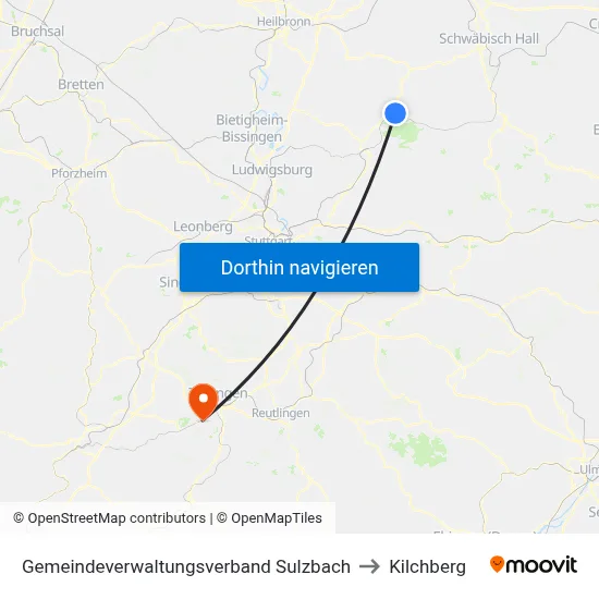 Gemeindeverwaltungsverband Sulzbach to Kilchberg map
